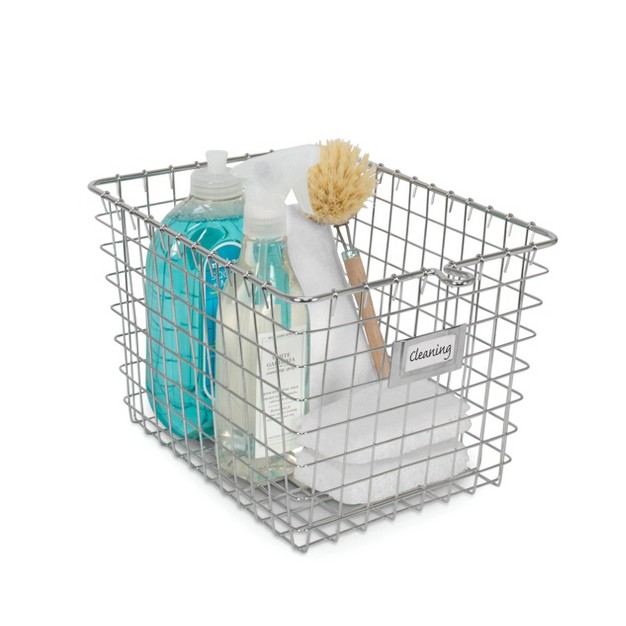 Spectrum Diversified Small Storage Basket Silver