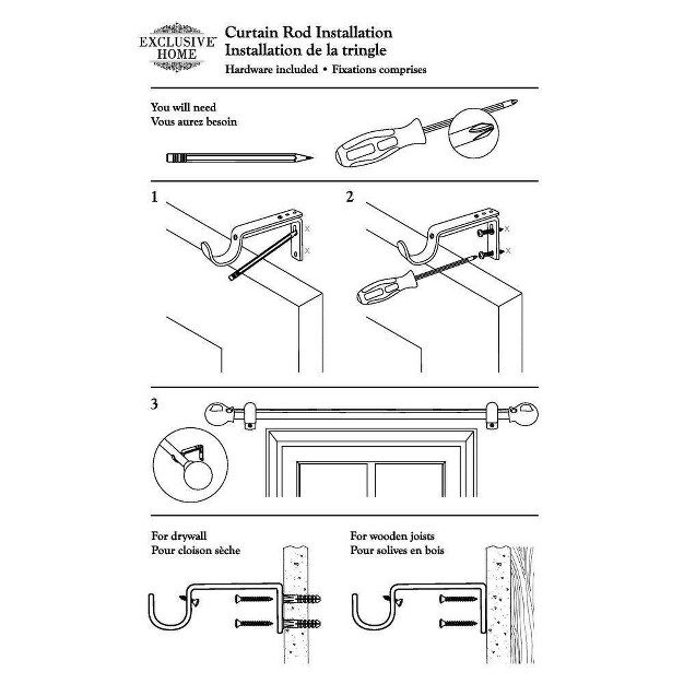 Exclusive Home Acorn Curtain Rod