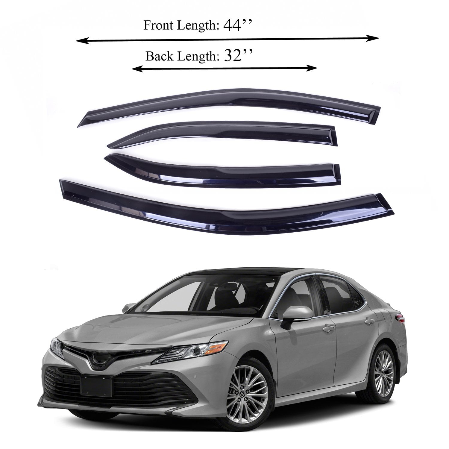 Fits Toyota Camry 2018+ Acrylic Window Visor Sun Rain Deflector Guard