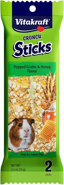 Vitakraft Crunch Sticks Grain and Honey Chewable Guinea Pig Treats， 2-pack