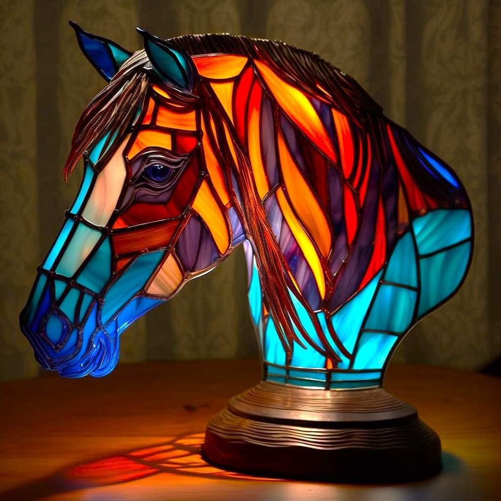 Animal Stained Glass Table Lamp