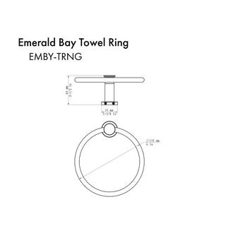 ZLINE Kitchen and Bath ZLINE Emerald Bay Towel Ring in Gun Metal (EMBY-TRNG-GM) EMBY-TRNG-GM