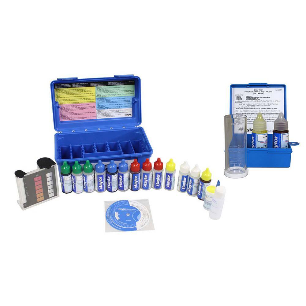 Complete Swimming PoolSpa Test Kit Plus Sodium Chloride Salt Water Test K2006 + K1766