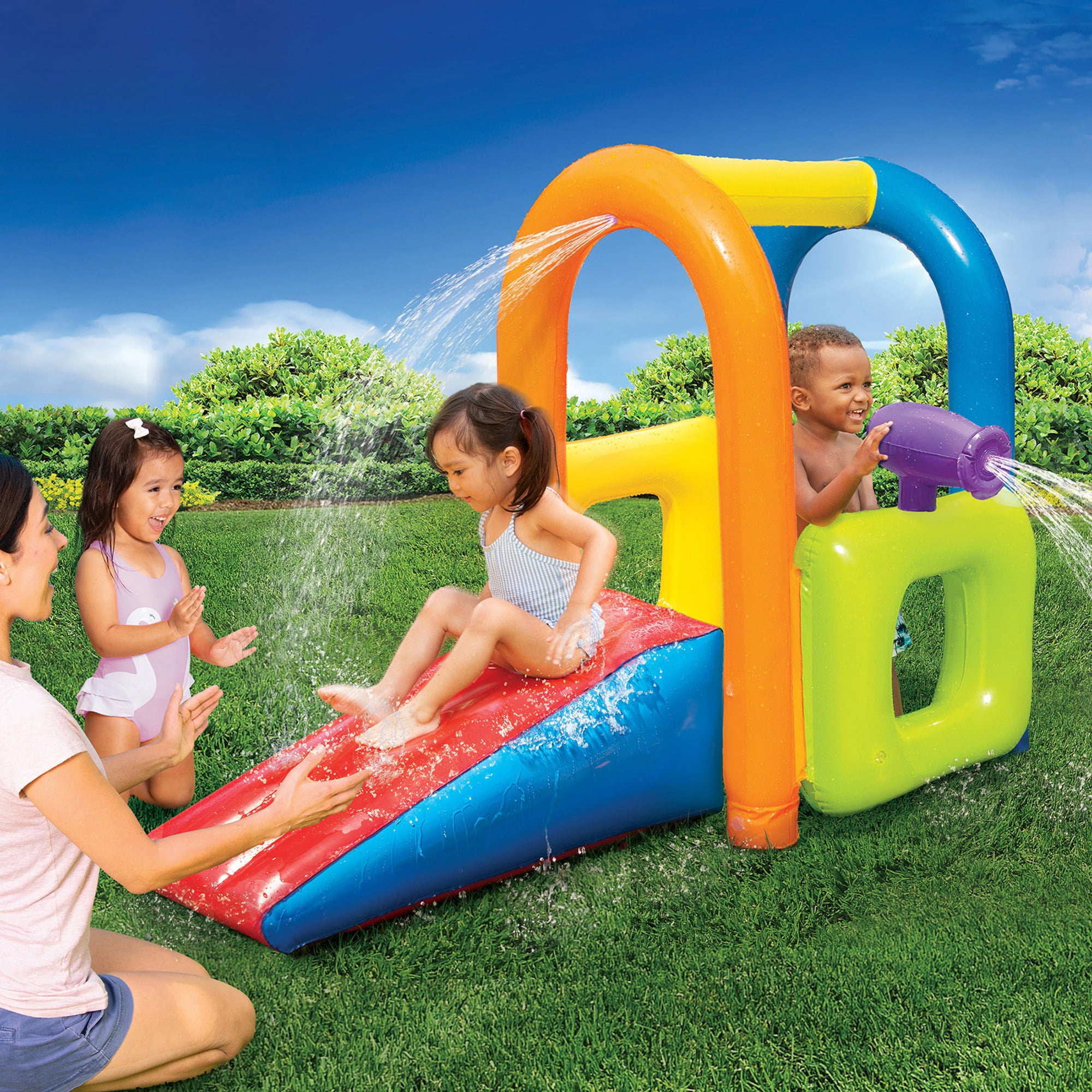 Banzai Jr. Splash Fun Toddlers Activity Water Park, 18 Months & Up