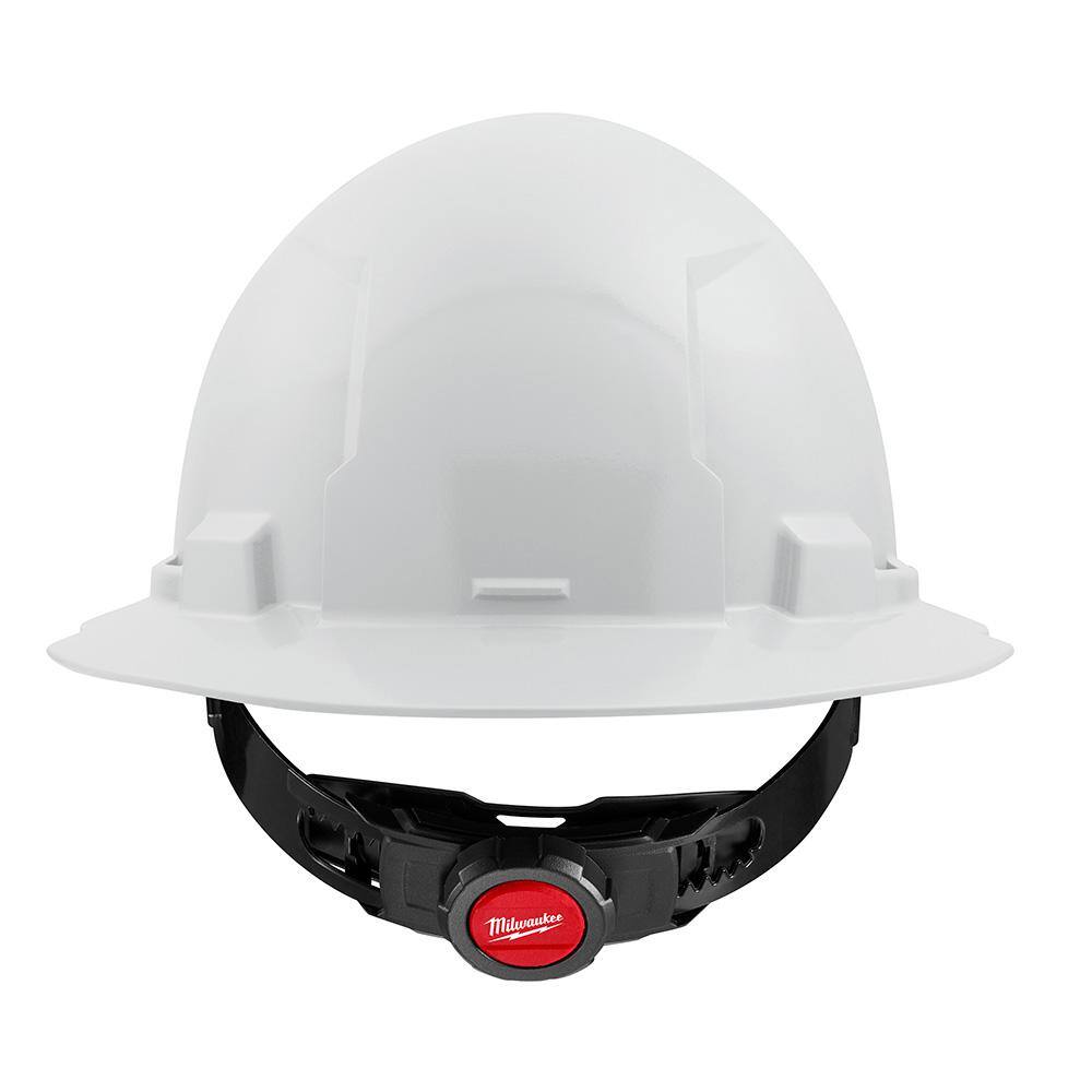 MW BOLT White Type 1 Class E Full Brim Non-Vented Hard Hat with 4 Point Ratcheting Suspension 48-73-1101