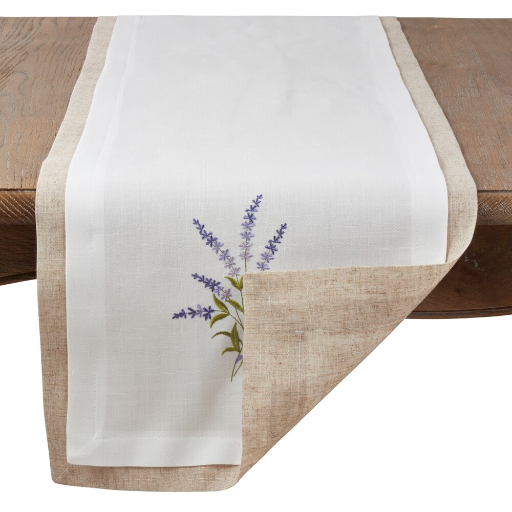 Lavender Design Double Layer Table Runner