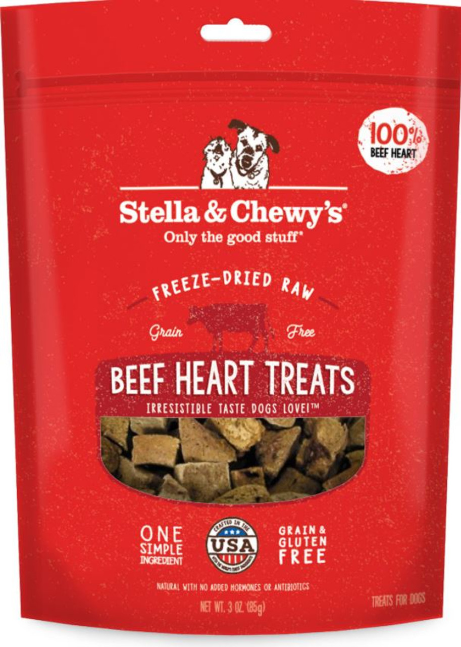 Stella and Chewy's Freeze-Dried Raw Beef Heart Dog Treats， 3 Oz.