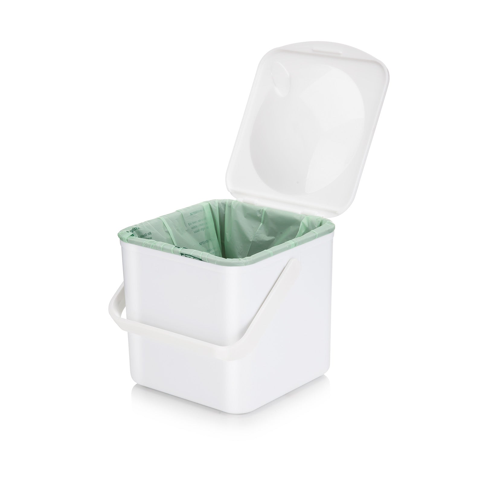 Minky Homecare 0.9 gal White Plastic Kitchen Composting Bin