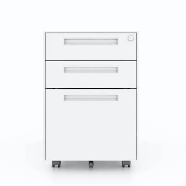 3 Drawer Metal Mobile Vertical Locking File Cabinet with Lock