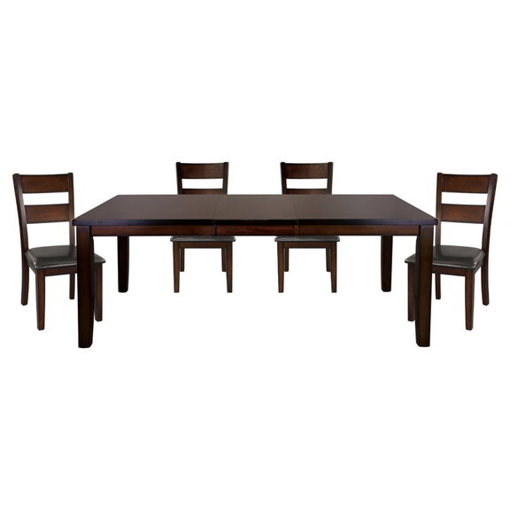 Cherry Finish Classic 7pc Dining Set Wooden Table ...