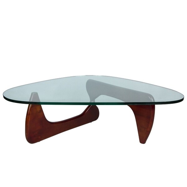 LeisureMod Imperial Triangle Tempered Glass Coffee Table