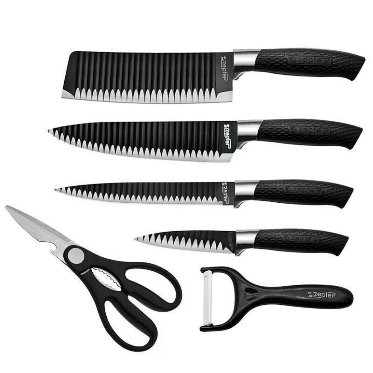 Zepter International 6 Pc Kitchen Knife Set - Black