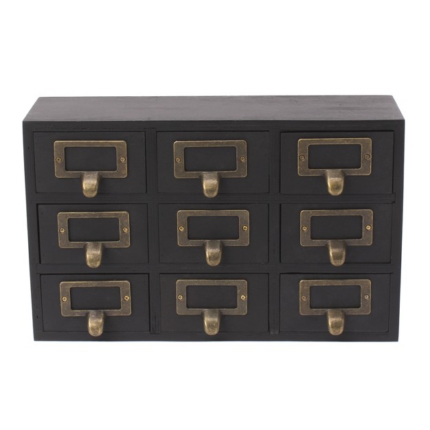 Kate And Laurel Apothecary Wood Desk Drawer Set 9 Drawers