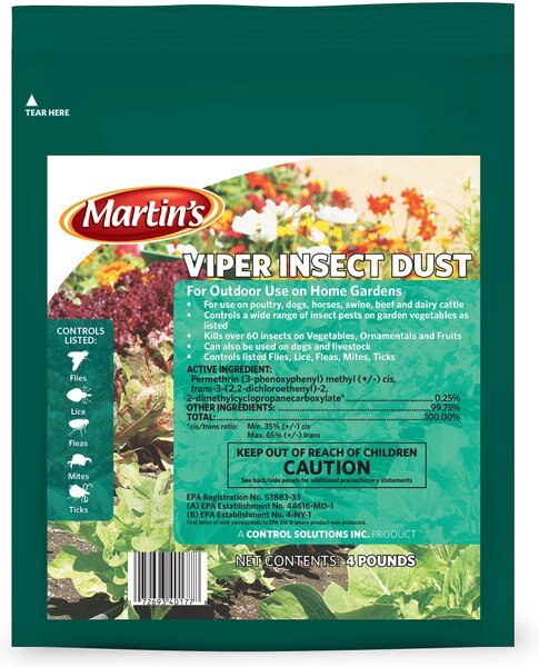 Martin's  Viper Home and Garden Farm Animal Insect Dust， 4-lb bag