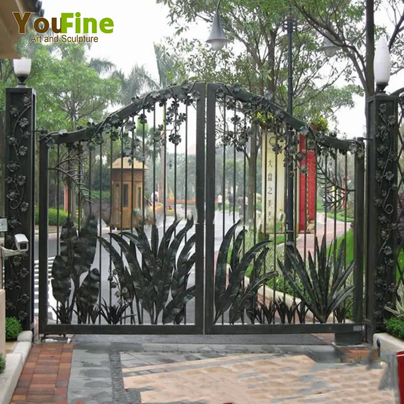 2021 Hot Sale Wrought Iron Entrance Gate Designs