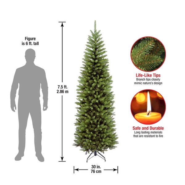 National Tree Company 7.5 ft. Kingswood Fir Pencil Slim Christmas Tree