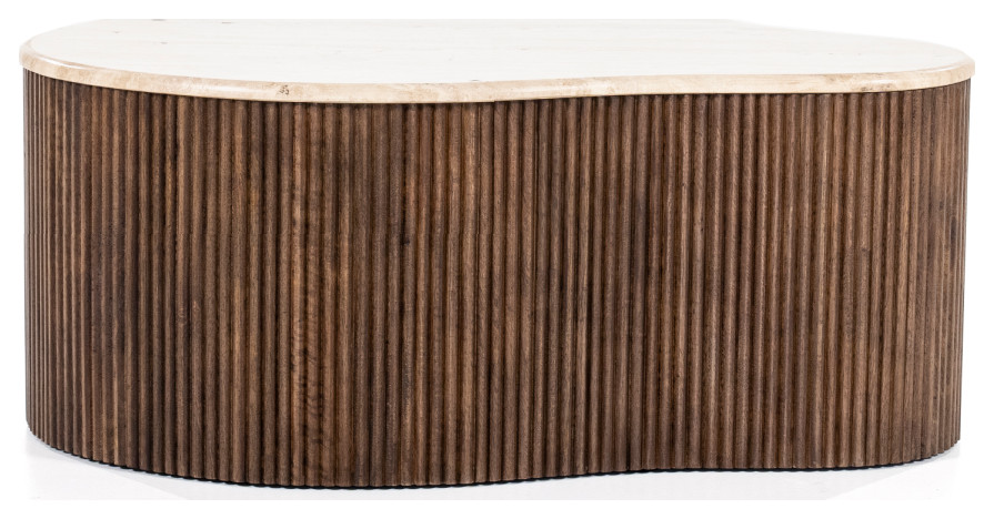 Organic Travertine Coffee Table  Eleonora Mari   Transitional   Coffee Tables   by Oroa   Distinctive Furniture  Houzz