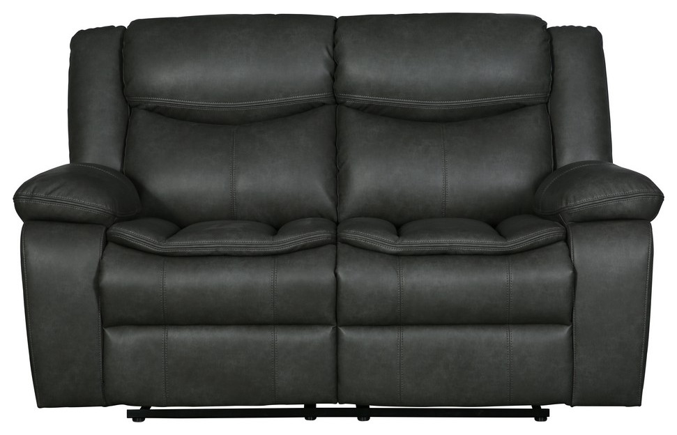 64 quotX 36 quotX 40 quotGray Loveseat   Contemporary   Loveseats   by HomeRoots  Houzz