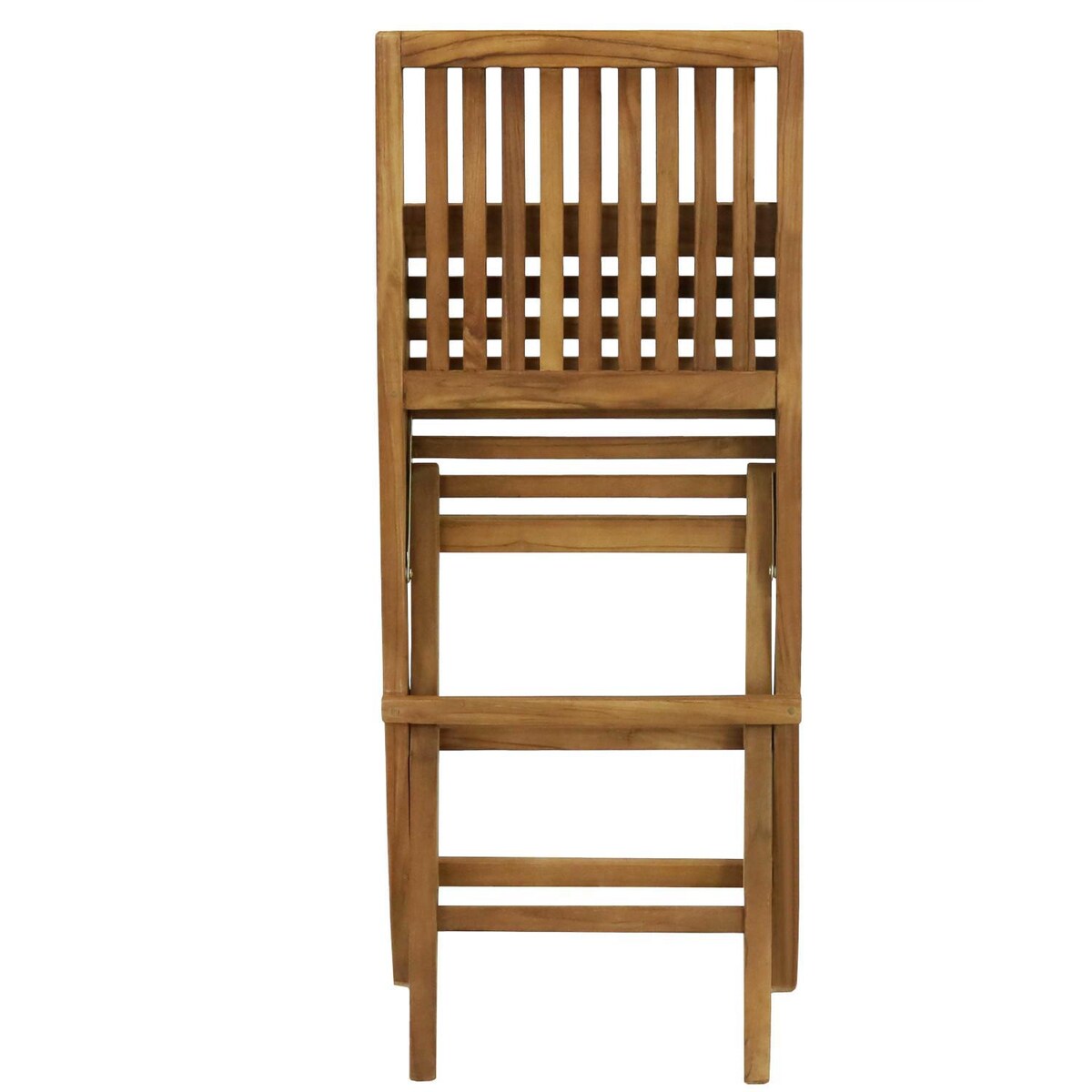 Ultimate Patio Nantasket Teak Outdoor Folding Patio Chair W/ Slat Back