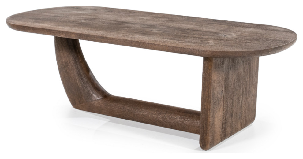 Mango Wood Oval Coffee Table  By Boo Donn   Transitional   Coffee Tables   by Oroa   Distinctive Furniture  Houzz