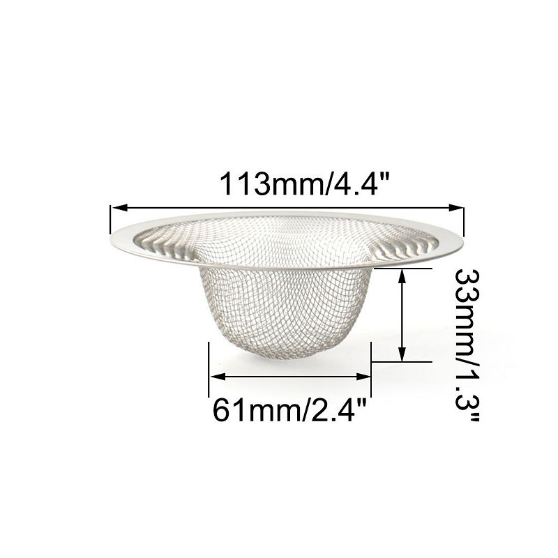 Washroom Bathroom 4.4 Inch Diameter Stainless Steel Mesh Sink Strainer