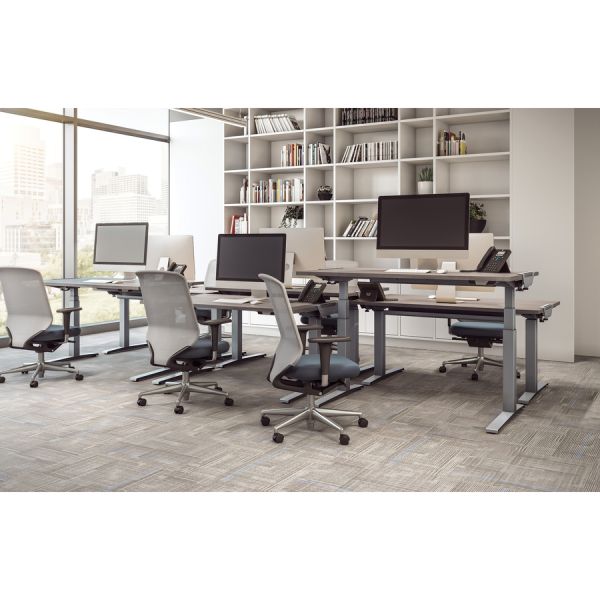 Fellowes High Pressure Laminate Desktop Gray Ash - 60