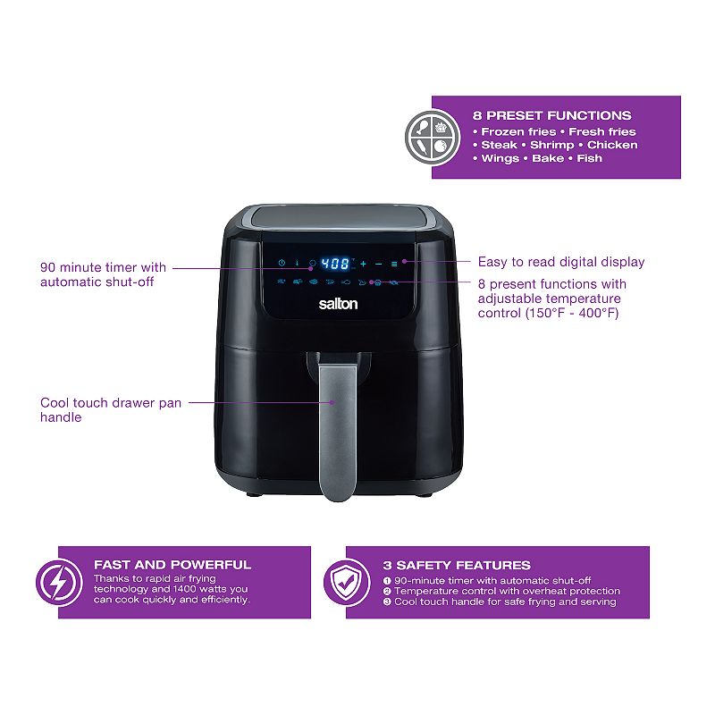 Salton Digital Air Fryer XL 5L