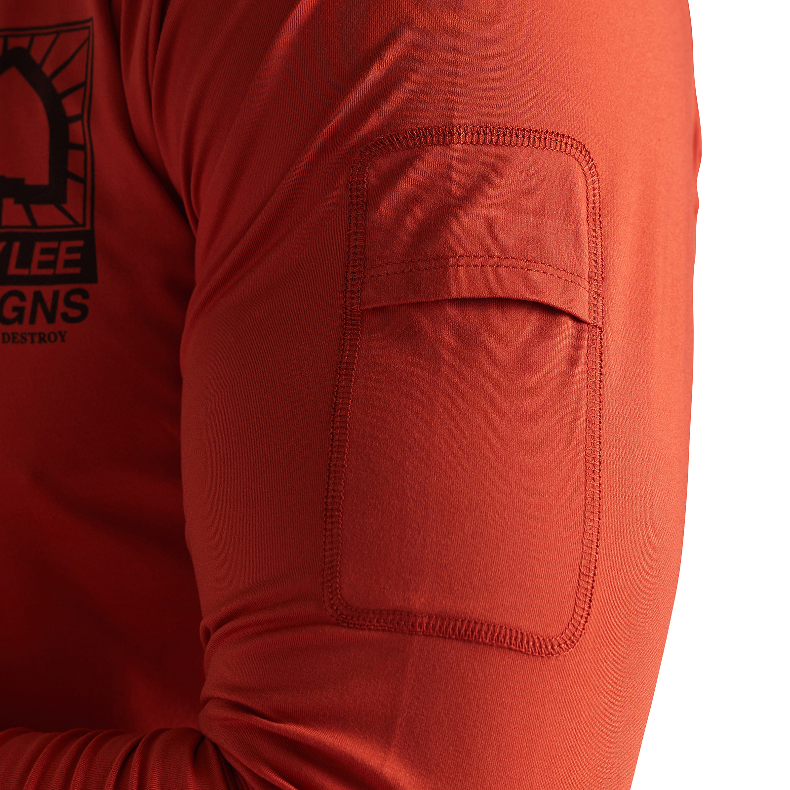 Troy Lee Designs Ruckus Long Sleeve Ride Tee - Bolts - Create To Destroy - Brick