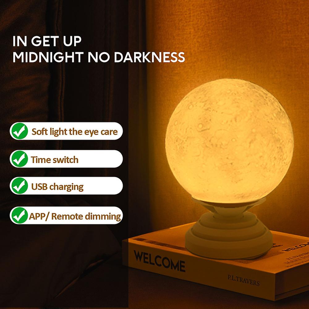 Fantasy Night Light Moon Lamp  Battery Powered With Stand Starry Lamp 10 Color Birthday Kids Gift Party Decoration Bedroom Decor