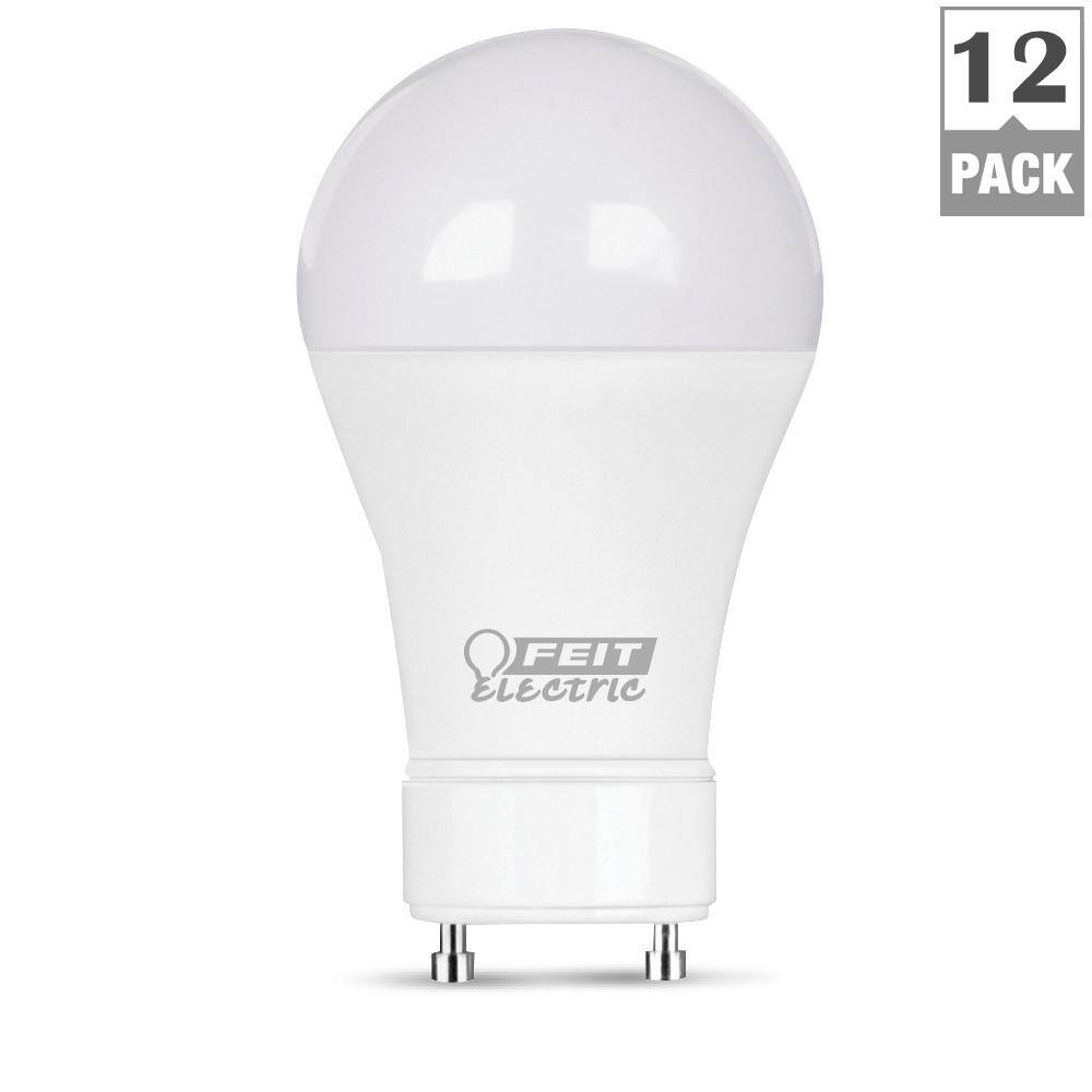 Feit Electric 60-Watt Equivalent A19 GU24 Dimmable CEC Title 20 Compliant LED ENERGY STAR 90 Plus CRI Light BulbBright White(12-Pack) BPOM60DM930CAGU2412