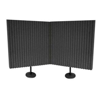 DeskMAX (2) 3 in. x 24 in. x 24 in. Acoustic Panel with 2 Desk Stand DESKMAX