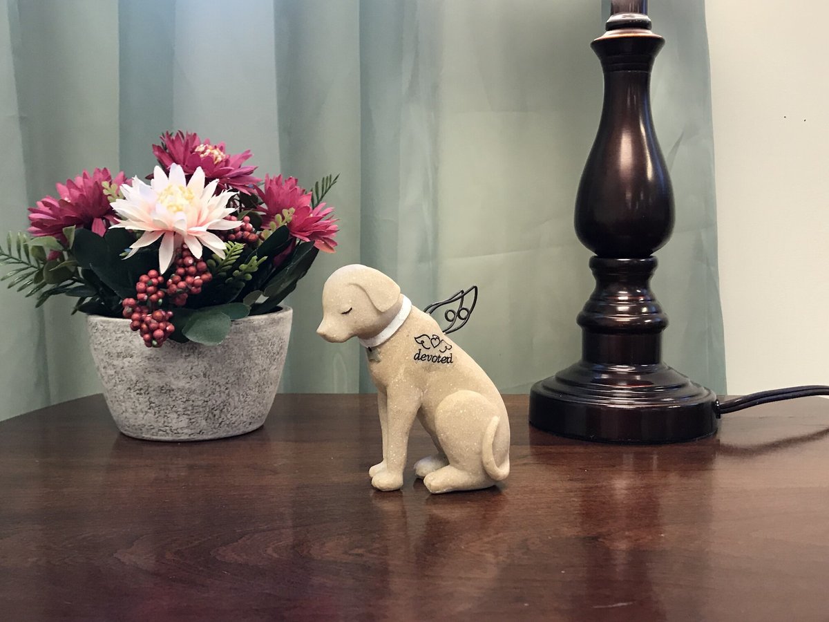 Carson Industries Faithful Angels Dog Statue