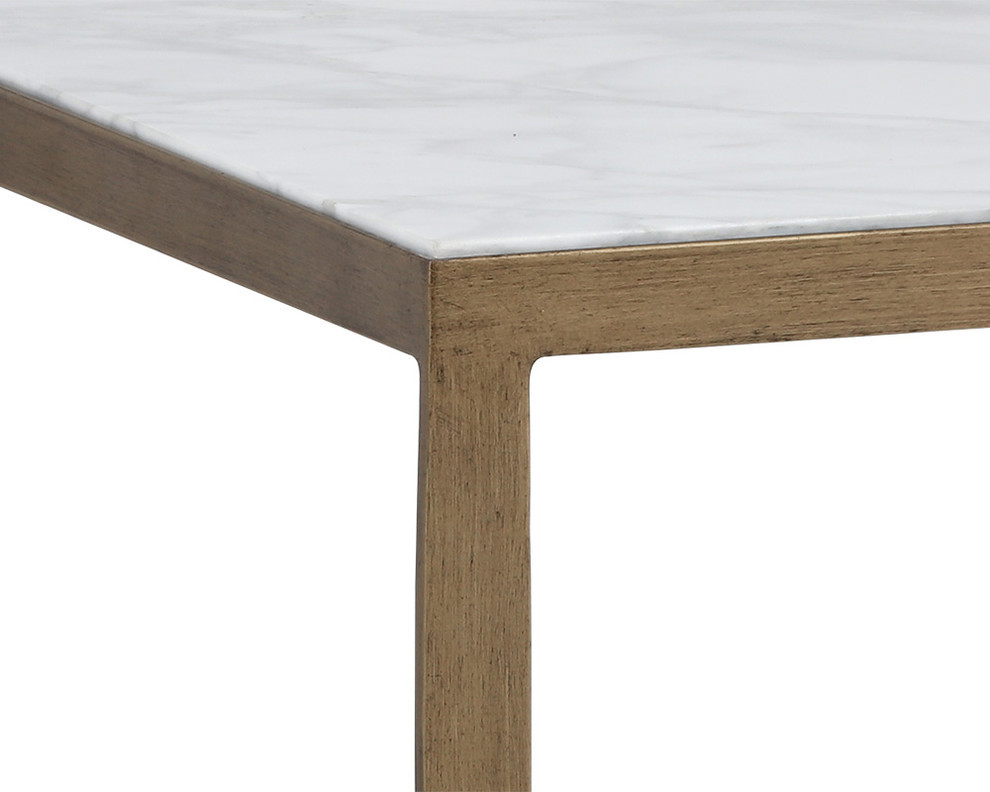 Evert End Table  White   Contemporary   Side Tables And End Tables   by HedgeApple  Houzz