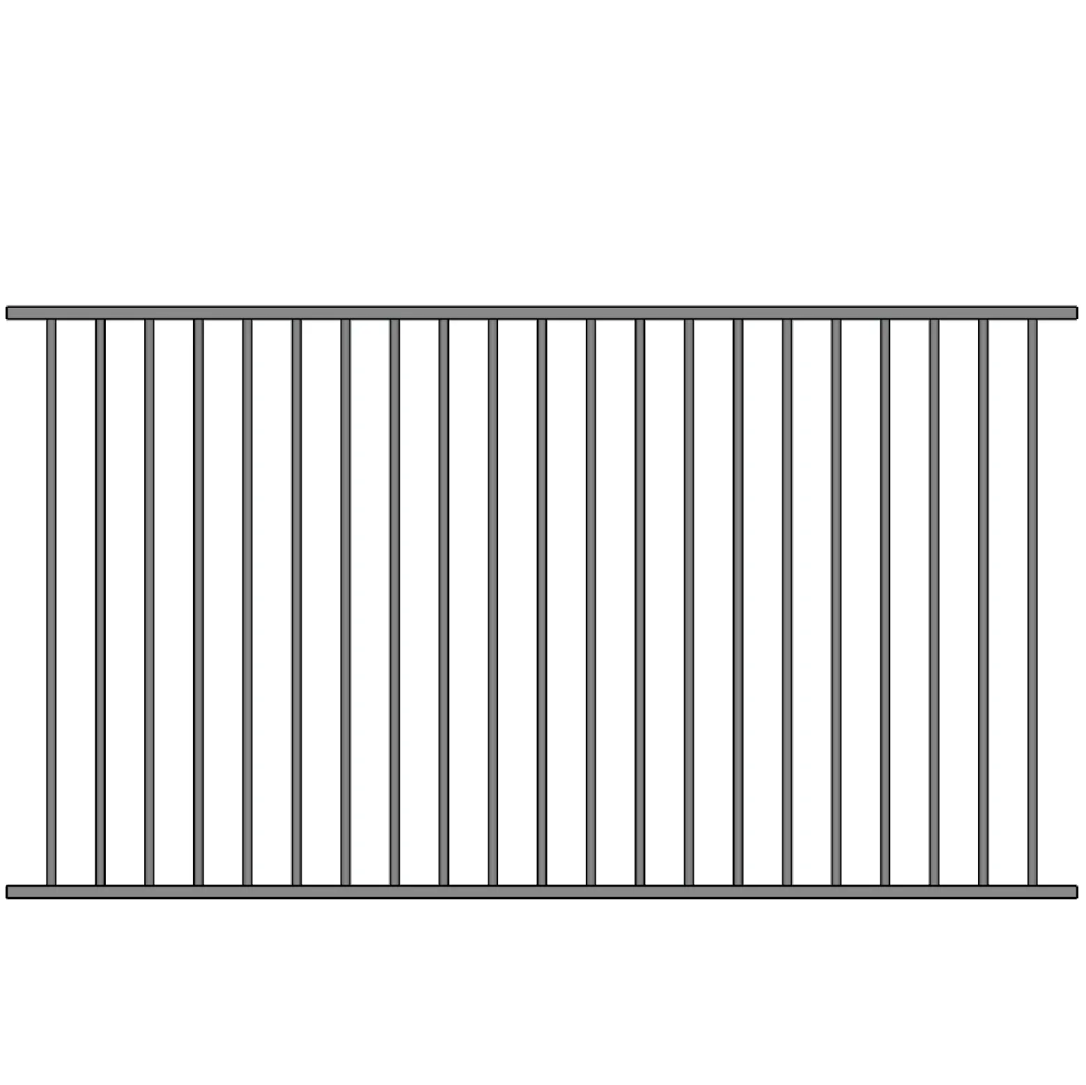 Powder coated Australia aluminium 38mm x 25mm rails flat top flat bottom welded pool fence panels 1200mm x 2400mm