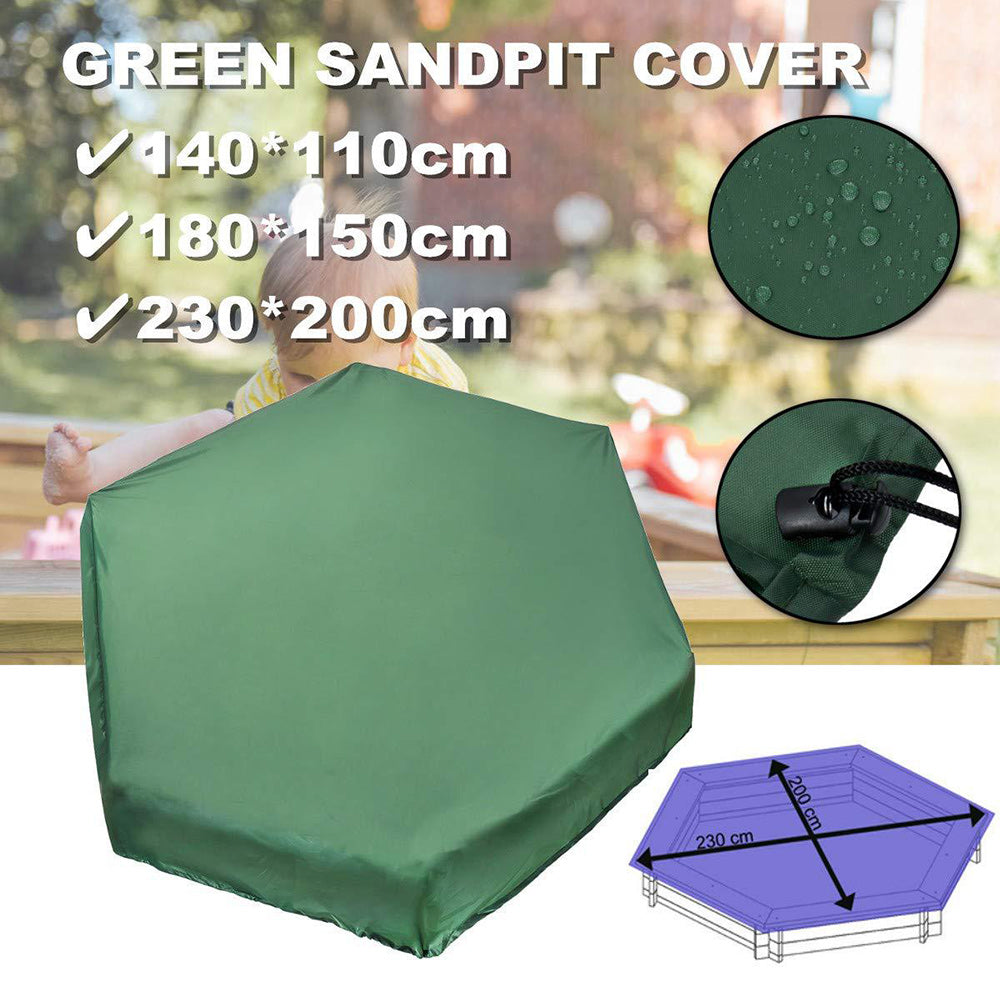 Hexagonal Sandpit Cover With Drawstring Waterproof Dust-Proof Sandbox Cover for Garden Outdoor Hexagon Bunker Cover