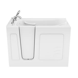 Universal Tubs Builder's Choice 53 in. Left Drain Quick Fill Walk-In Soaking Bath Tub in White B2653LWS