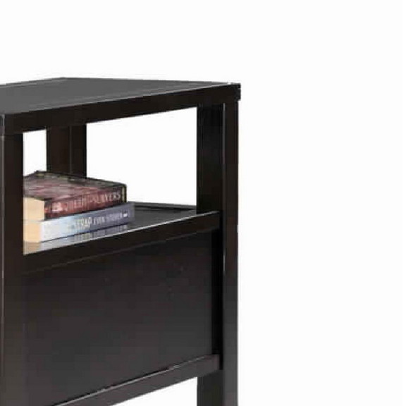 Benjara BM101052 Wooden End Table with Upper Shelf...