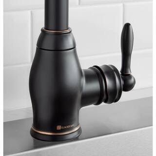 Glacier Bay Newbury Single-Handle Pull-Down Sprayer Kitchen Faucet in Oil-Rubbed Bronze FP4A0033RBP