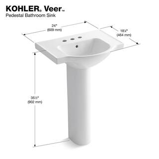 KOHLER Veer Vitreous China Pedestal in White K-R5246-0