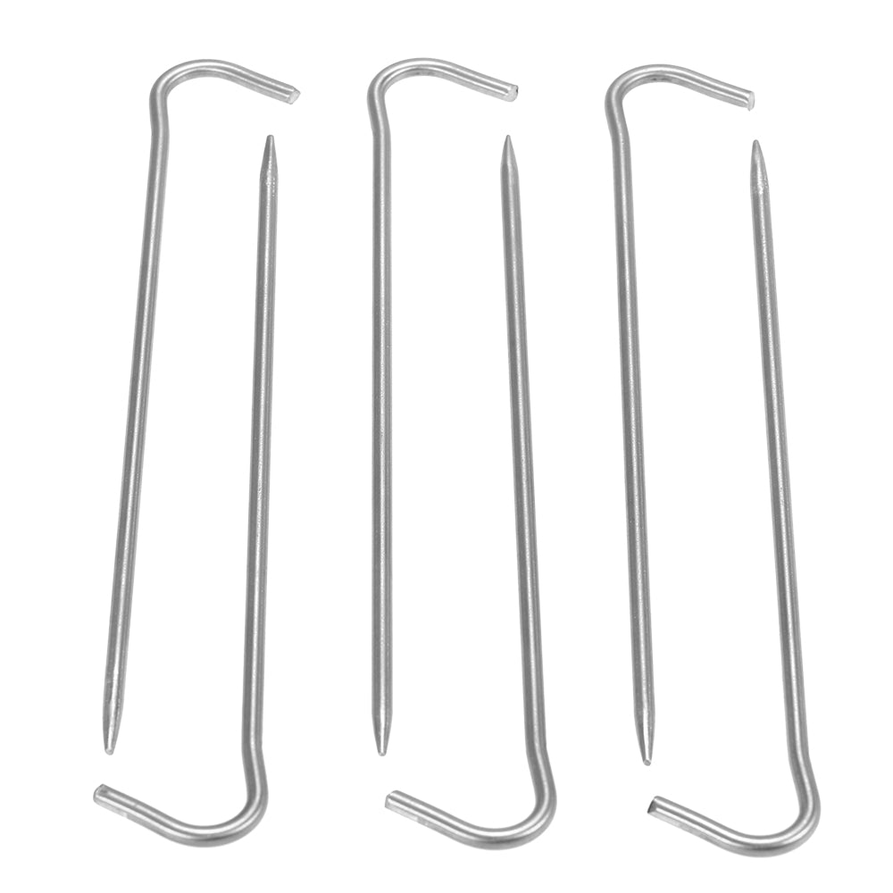 Tomfoto 6pcs/10pcs Titanium Tent Pegs Titanium Tent Nails Outdoor Camping Tent Stakes Bend Hook