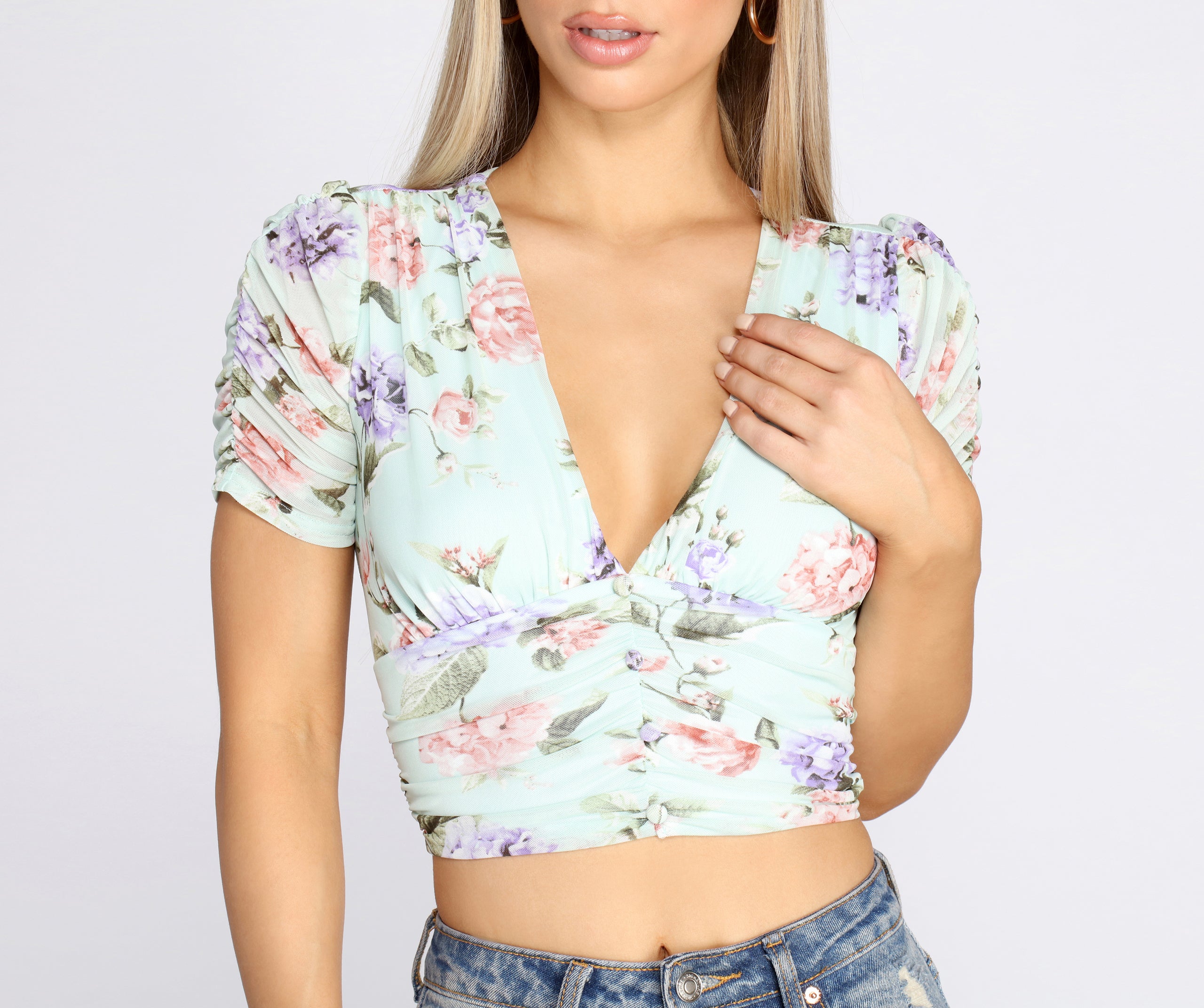 In Bloom Floral Crop Top