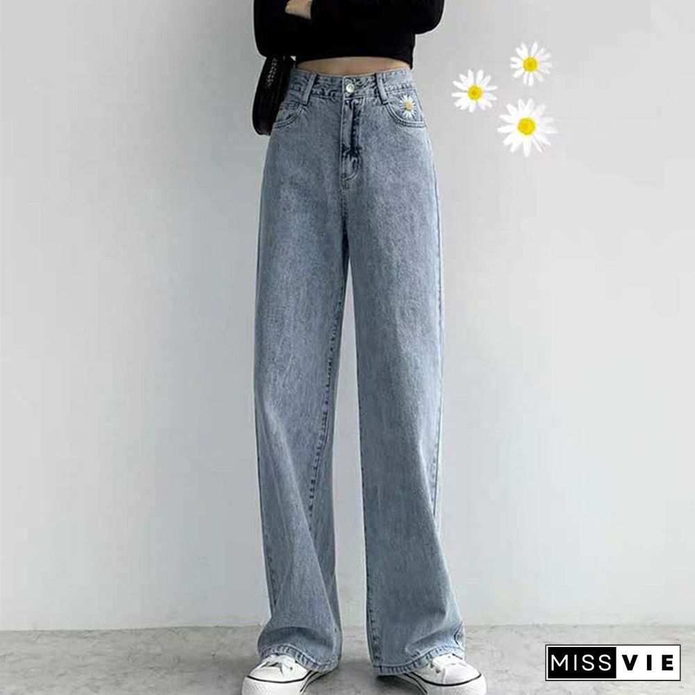 Woman Jeans High Waist Clothes Wide Leg Denim Clothing Streetwear Vintage Quality Summer Fashion Harajuku Loose Pants