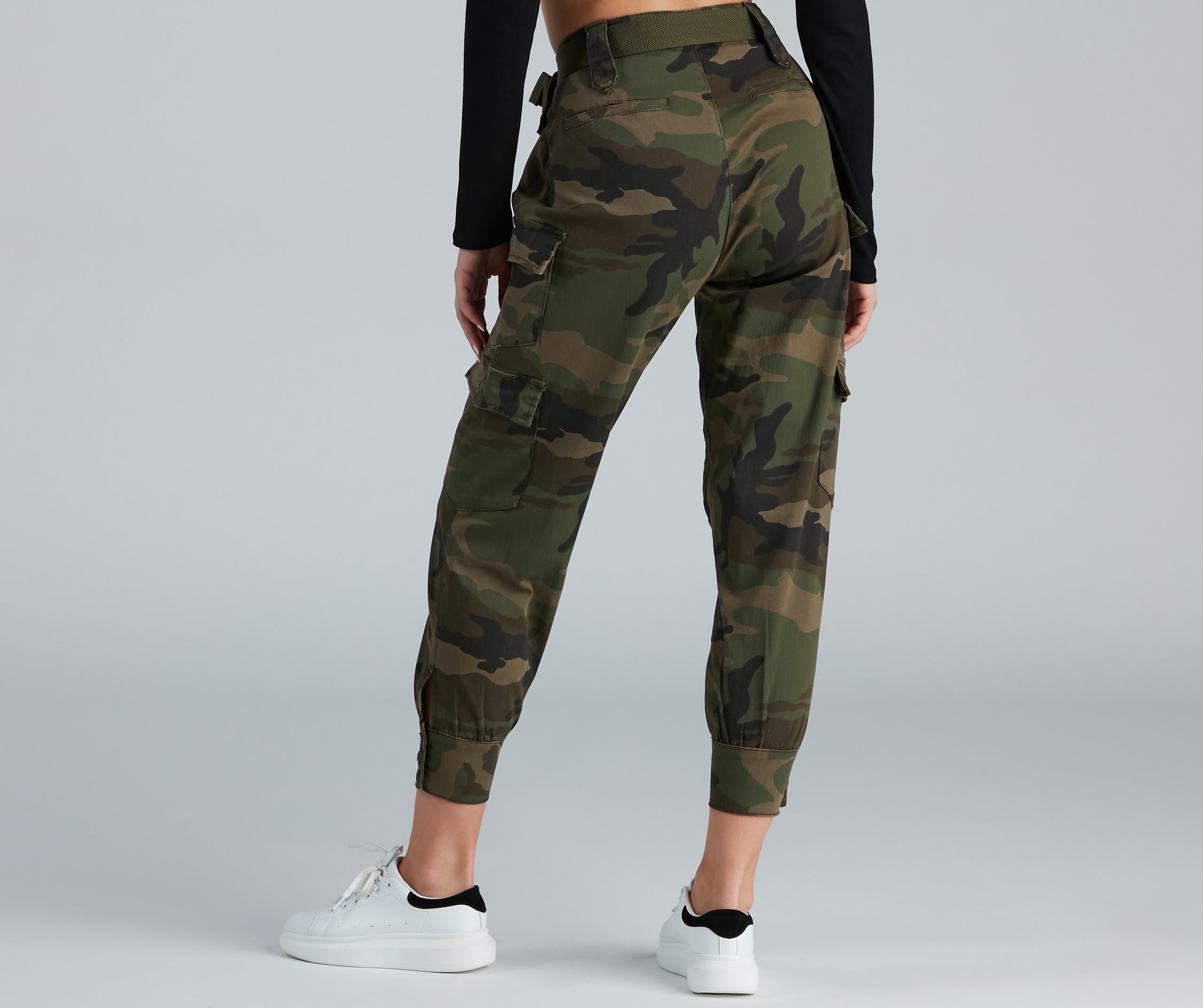 Belted Cargo Joggers