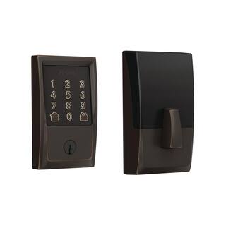 Schlage Century Aged Bronze Electronic Encode Smart WiFi Deadbolt with Alarm BE489WB CEN 716