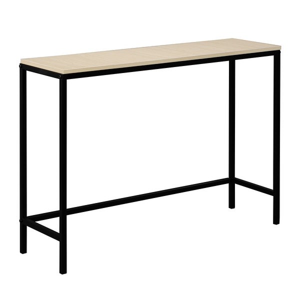 Industrial Style Single Layer Console Table，Light Walnut Color