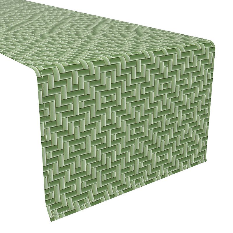 Table Runner， 100% Polyester， 14x108， Traditional Textured Tiles