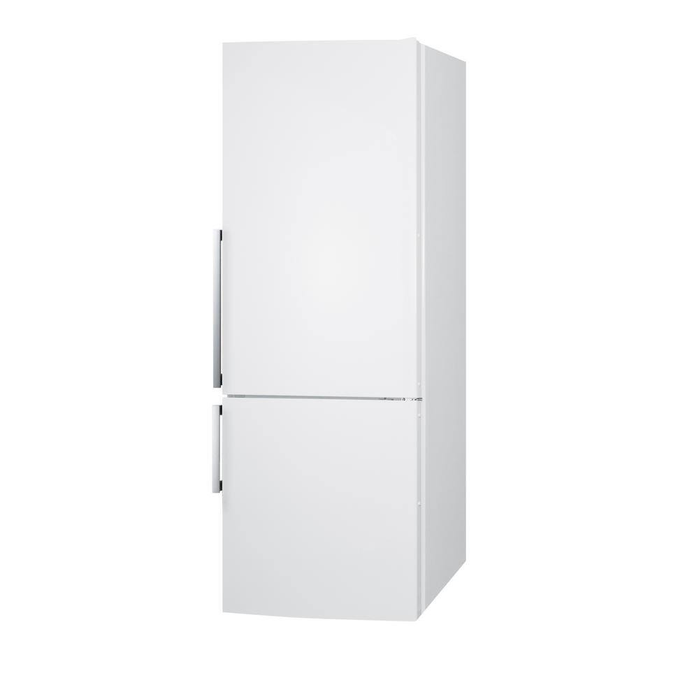 Summit Appliance 27 in. 16.8 cu. ft. Bottom Freezer Refrigerator in White Counter Depth FFBF281W