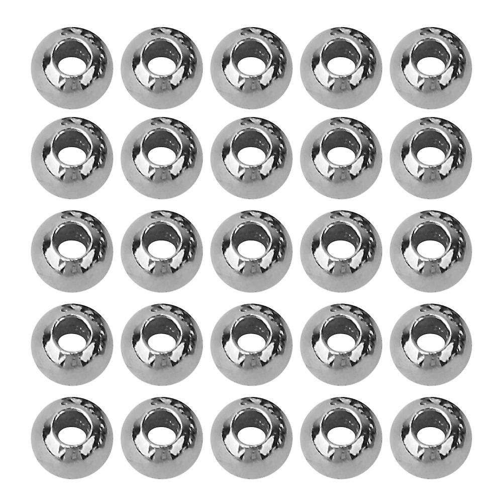 25pcs Fly Tying Tungsten Alloy Beads Round Nymph Head Ball Fishing Tackle Dark Nickel(2.8mm)