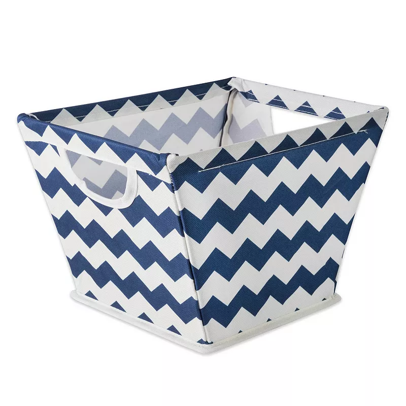 12 Trapezoid Polyester Storage Bin with Chevron Design