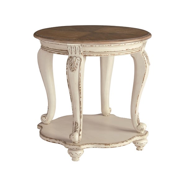 Realyn End Table - White/Brown